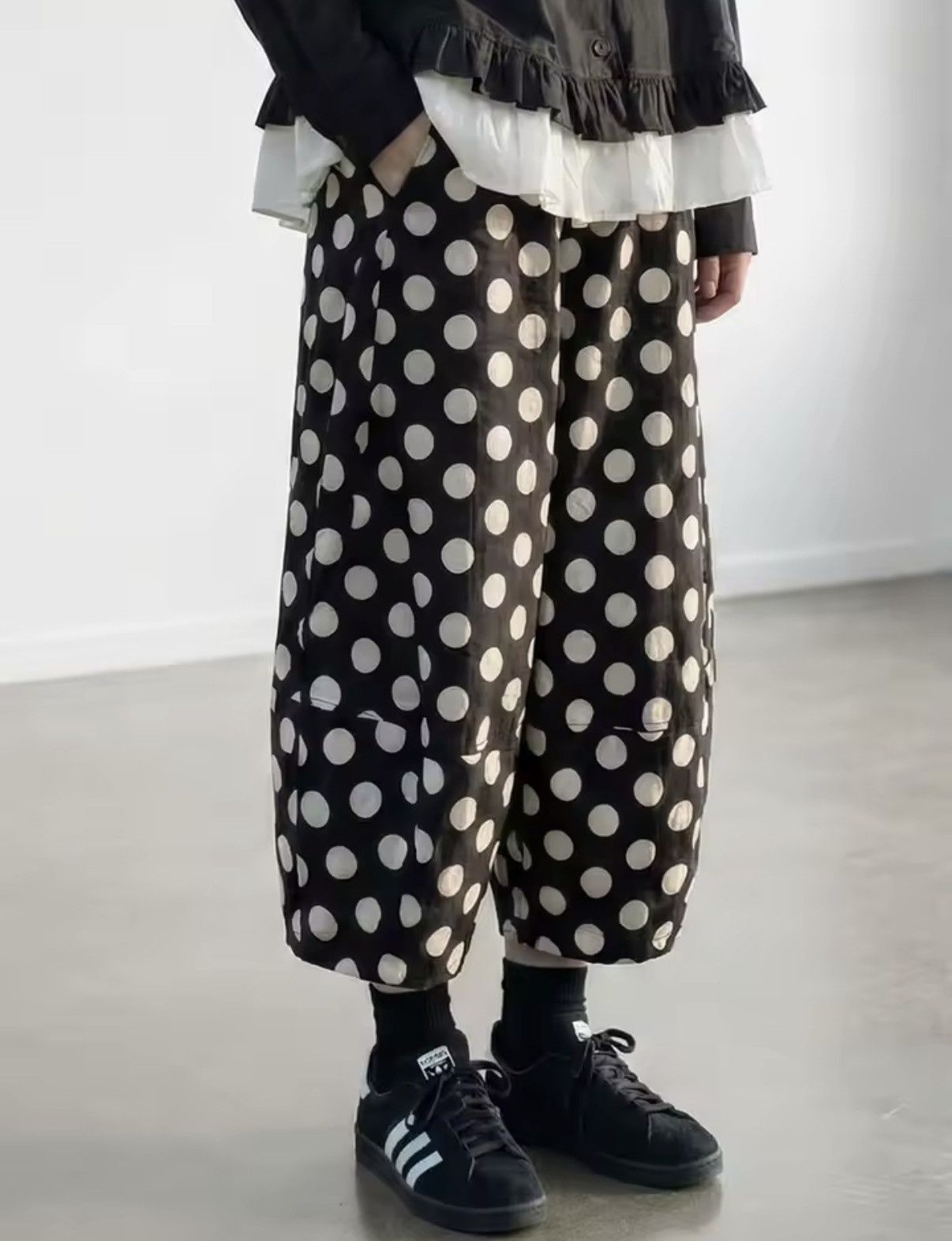 Other Polka Dot Designer Retro Vintage Style Baggy Shorts Y2k Size 26" / US 2 / IT 38 - 1 Thumbnail