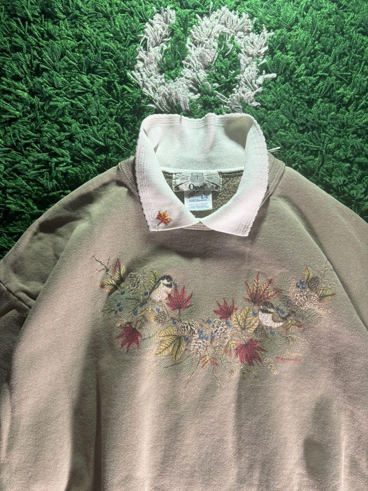 Vintage Orvis Jerzees Morning Sun Collared Pullover