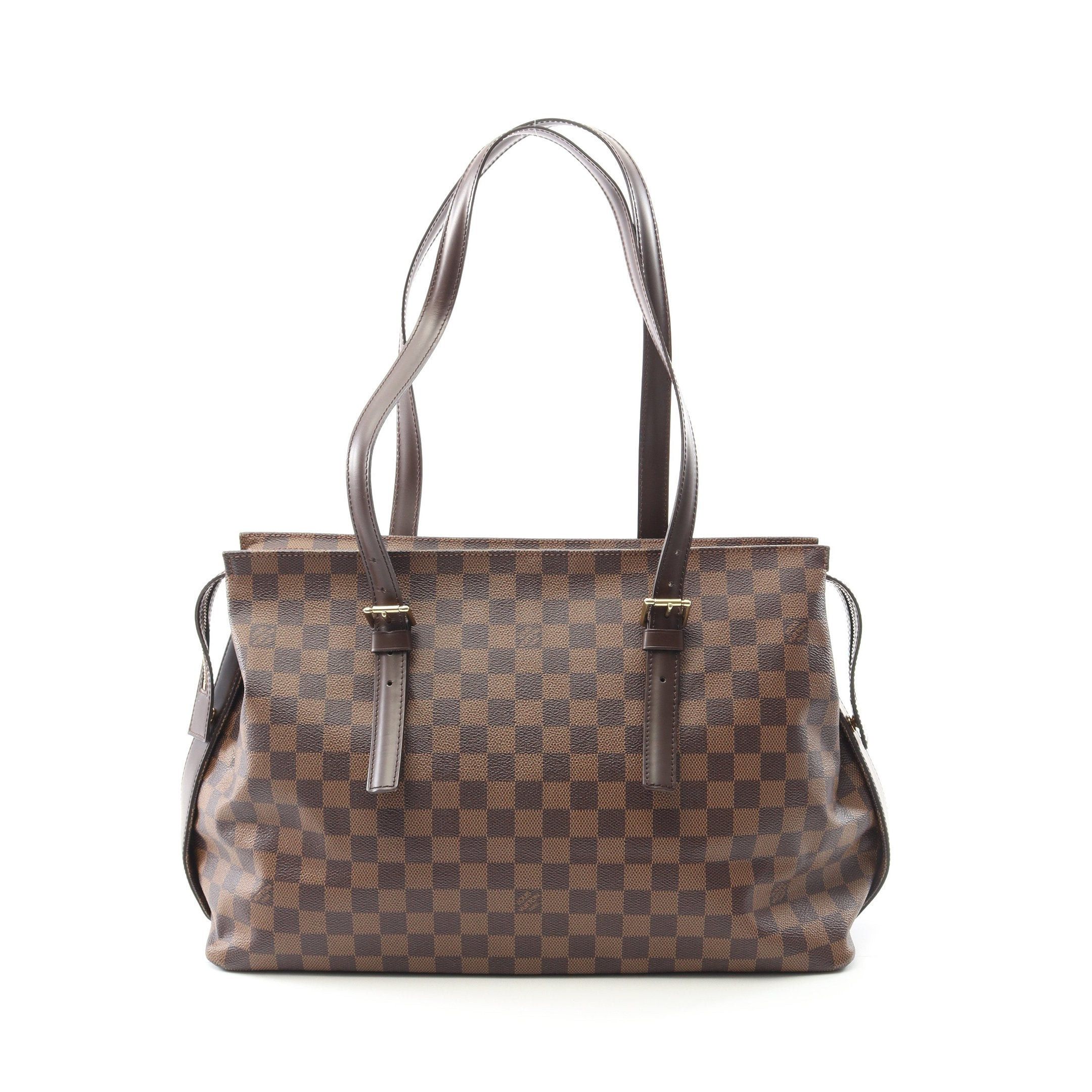 Louis Vuitton Louis Vuitton Chelsea Damier Ebene Shoulder Bag Tote Leather Brown Size ONE SIZE - 1 Thumbnail