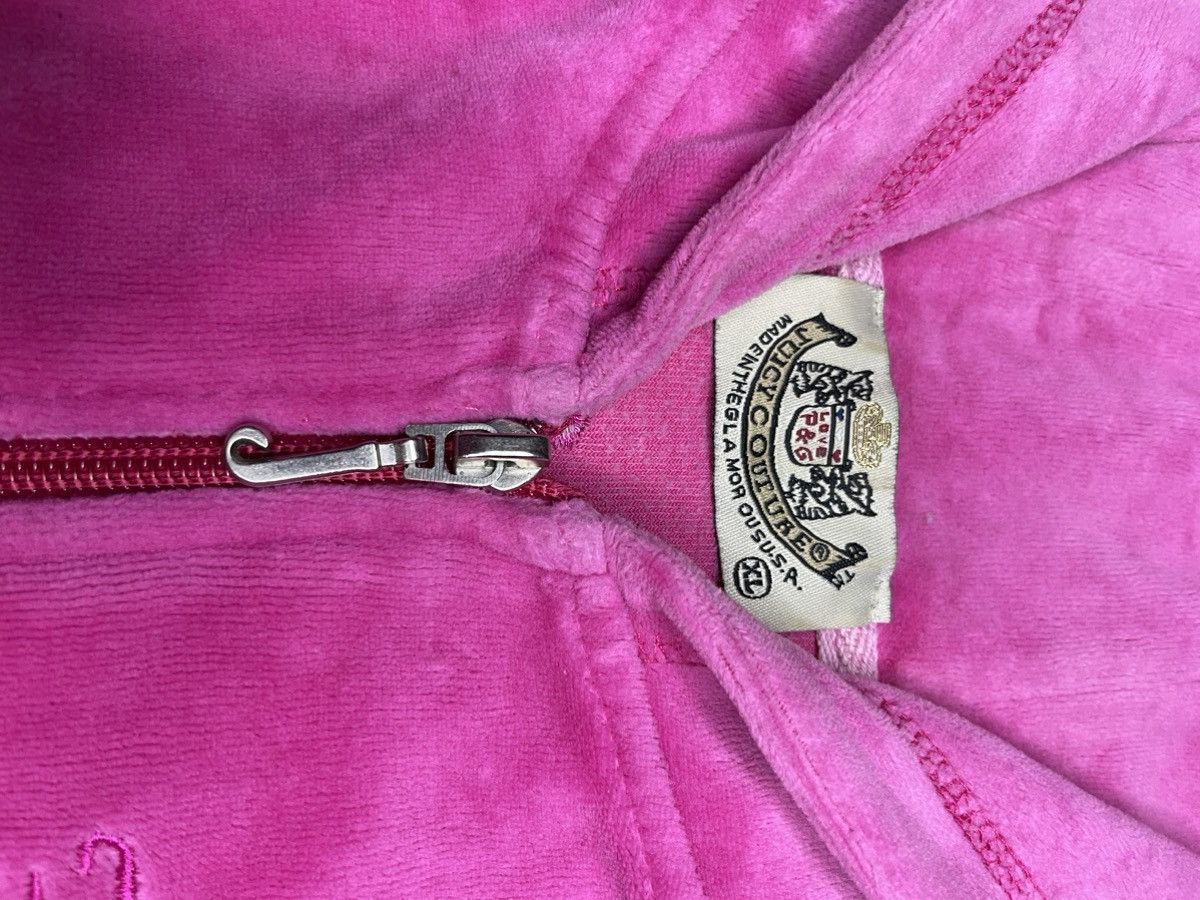 Juicy Couture Vintage Y2K Juice Couture 00’s Pink Zip Hoodie RARE Size L / US 10 / IT 46 - 8 Thumbnail