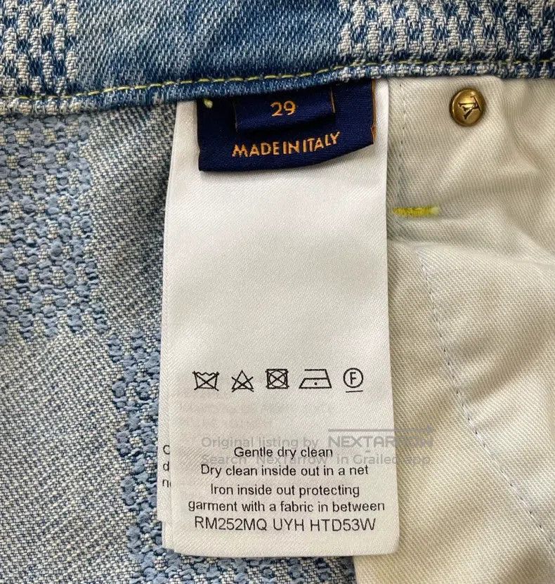 Louis Vuitton Louis Vuitton Pre-Fall 25 Cotton Blend Jacquard Denim Shor Size US 29 - 5 Thumbnail