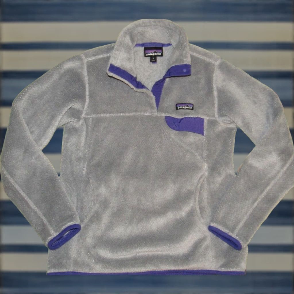 Patagonia PATAGONIA Purple Grey Snap T Re Tool Fleece Jacket Small Womens Size S / US 4 / IT 40 - 1 Thumbnail