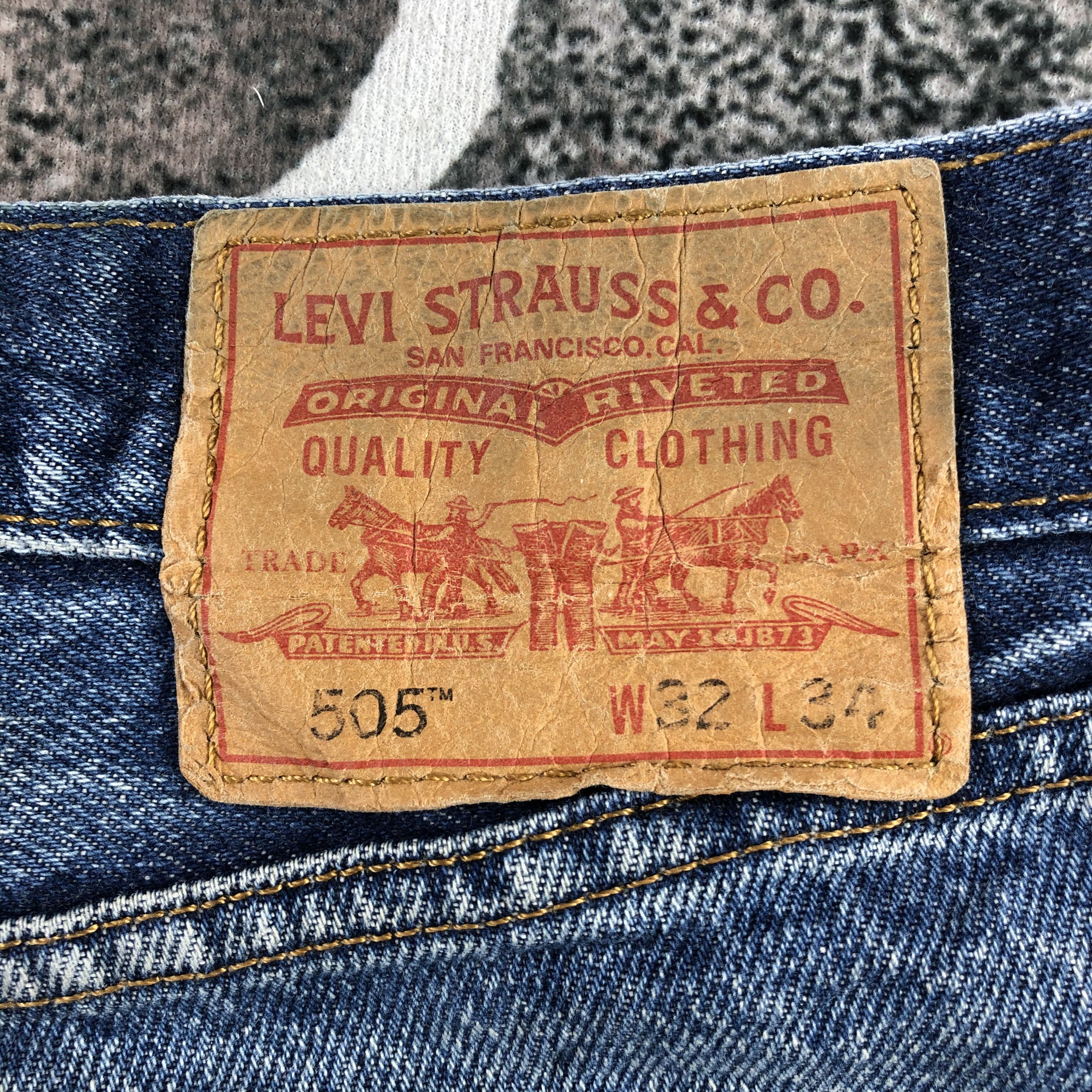 Levi's Vintage Levis 505 Jeans Blue Wash Denim KJ1373 Size US 32 / EU 48 - 5 Thumbnail
