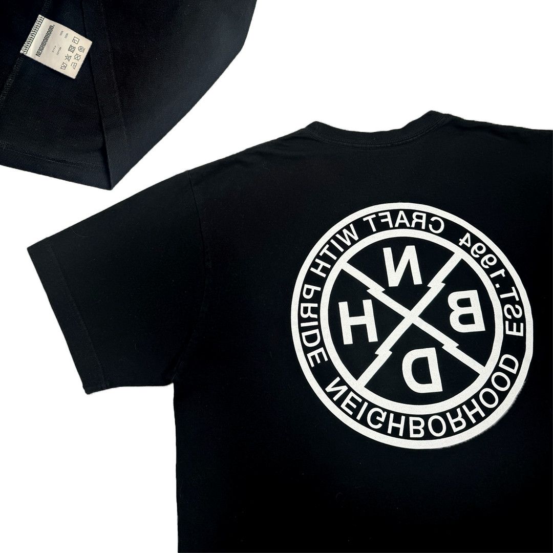 Neighbourhood NBHD - Reverse Logo/Rune Print Tee- Black - M
