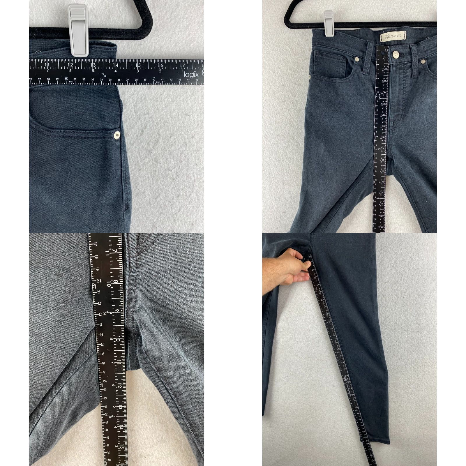 Madewell Madewell Jeans Womens 24 Black High-Rise Skinny Dark Wash Stretch Denim Pants - 5-Pocket Design Menstrual? Size 42" / US 20 - 8 Thumbnail