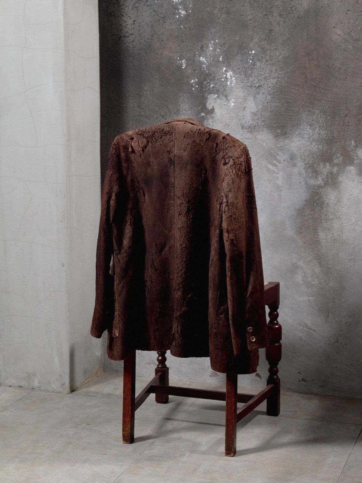 Other Connecters Distressed Suede Brown Slim Fit Suit Jacket Size US M / EU 48-50 / 2 - 4 Thumbnail
