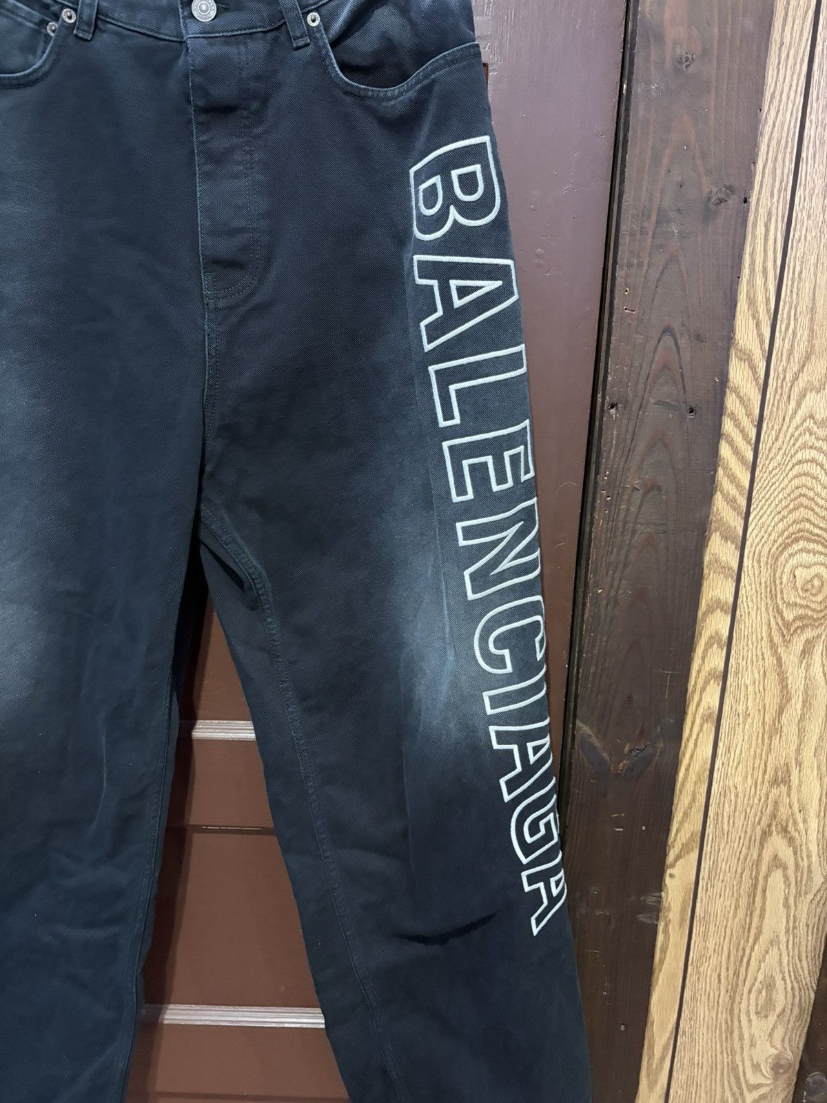 Balenciaga [S] Balenciaga SS24 Outline Baggy Jeans Size US 31 - 4 Thumbnail
