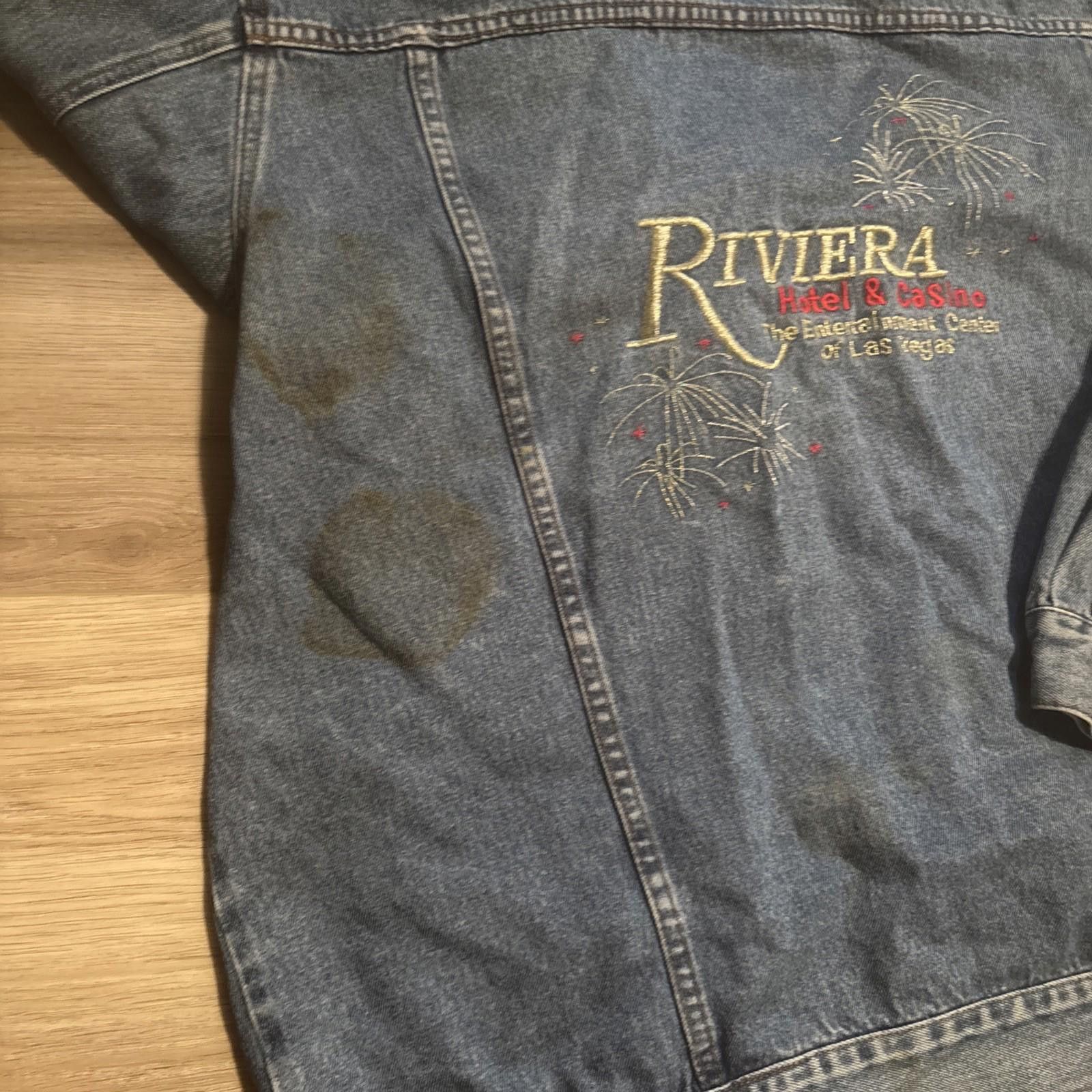 Other Vintage Denim Jean Jacket XL Riviera Blues Casino LAS VEGAS Size US XL / EU 56 / 4 - 8 Thumbnail
