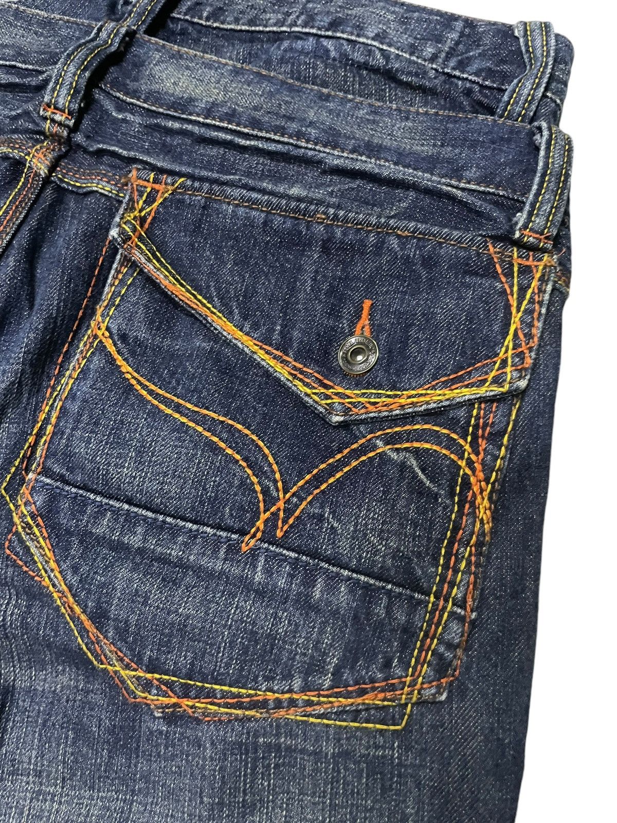 PPFM × Shellac × semanticdesign Rush Hour Japan Double Waist Contrast Heavy Stitch Jeans Size US 30 / EU 46 - 7 Thumbnail