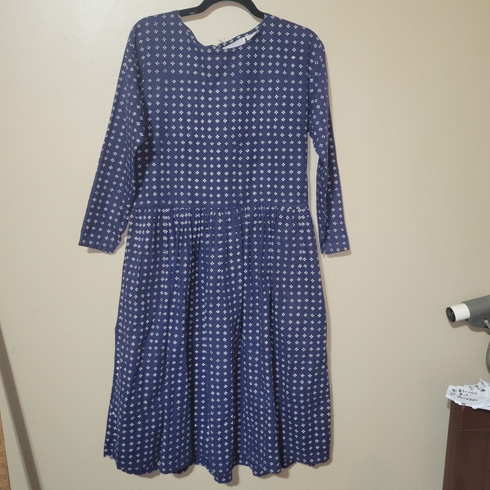 & Other Stories Vtg Passports Pier One Blue 100% Cotton Maxi Dress Medium Size M / US 6-8 / IT 42-44 - 1 Thumbnail