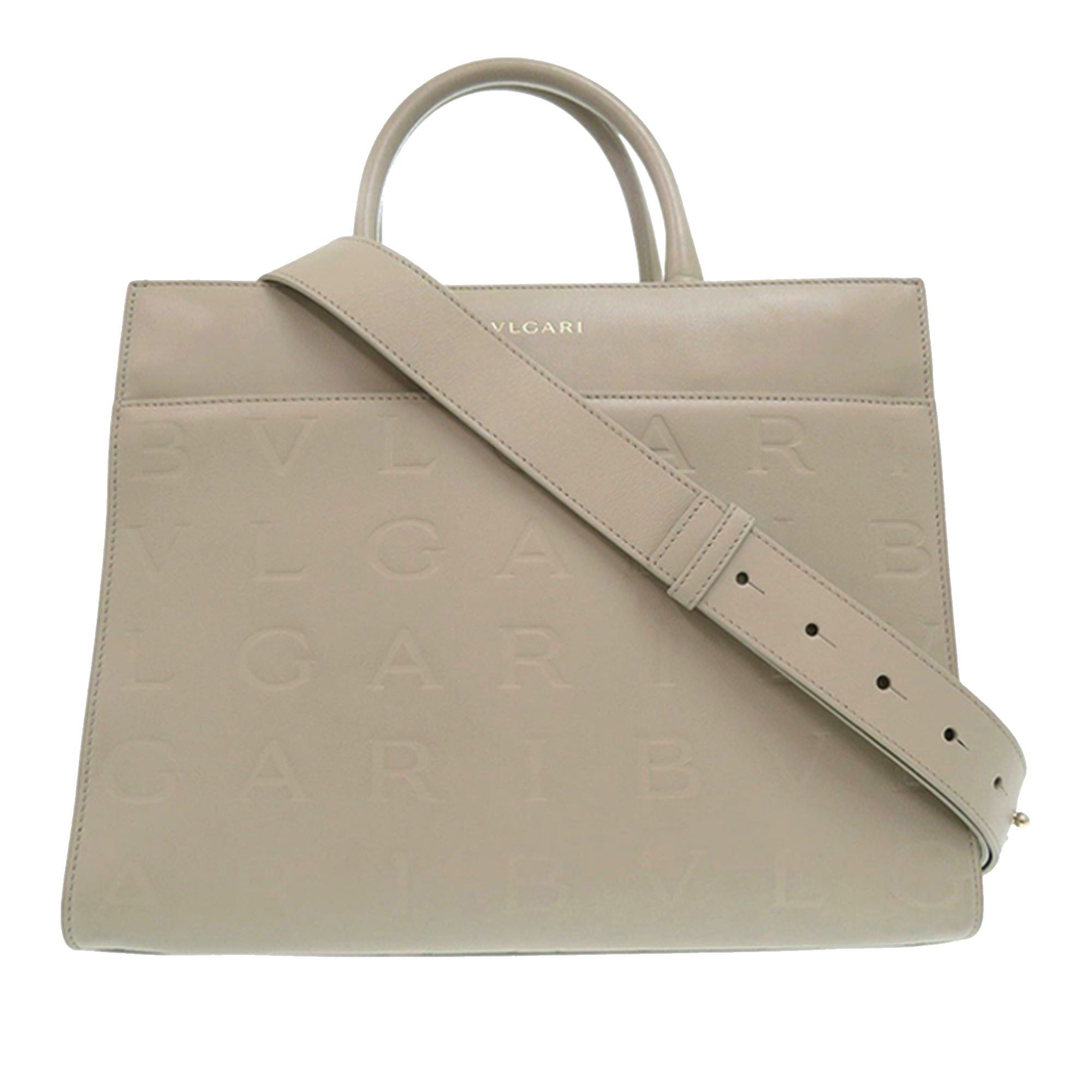 Bvlgari Embossed Leather Logo Infinitum Tote Size ONE SIZE - 1 Thumbnail