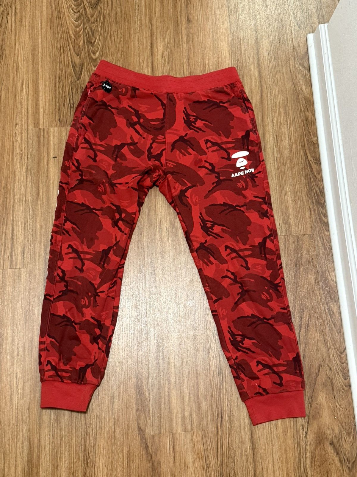 Aape × Bape red bape aape camo joggers Size US 29 - 1 Thumbnail