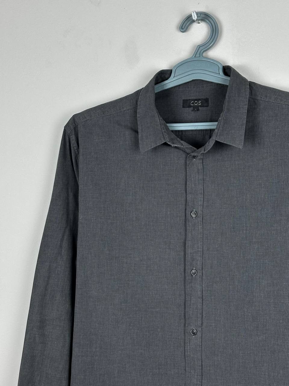 Cos COS Dark Grey Denim Light Casual Shirt Size US L / EU 52-54 / 3 - 4 Thumbnail