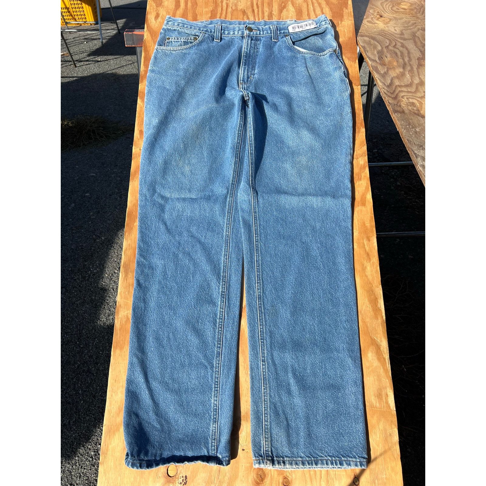 Carhartt Carhartt Jeans Mens 38x36 Blue Denim Utility Work Pants Size US 38 / EU 54 - 2 Thumbnail