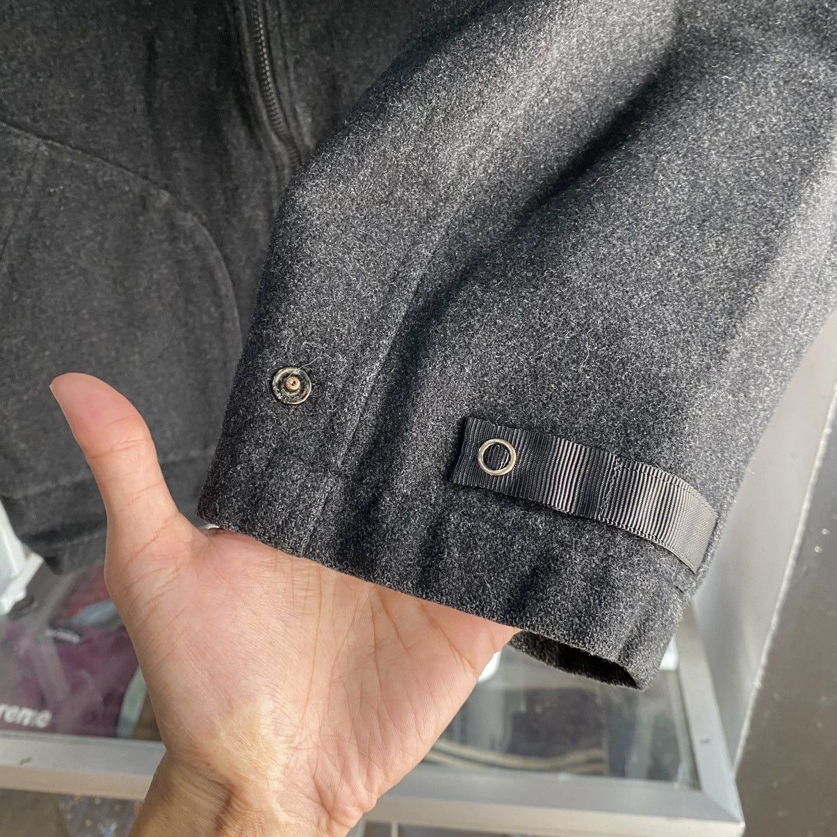 Burberry Vintage Burberry London Gray Wool Zip Jacket w/ Nova Check Size US L / EU 52-54 / 3 - 9 Thumbnail