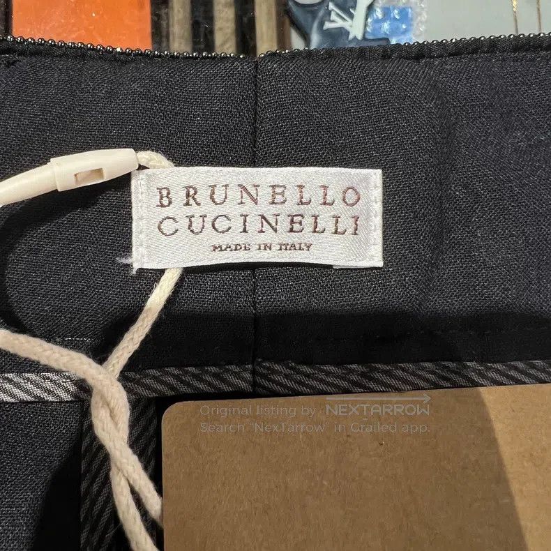 Brunello Cucinelli Brunello Cucinelli Beaded wool dress pants Size 25" / US 0 / IT 36 - 3 Thumbnail