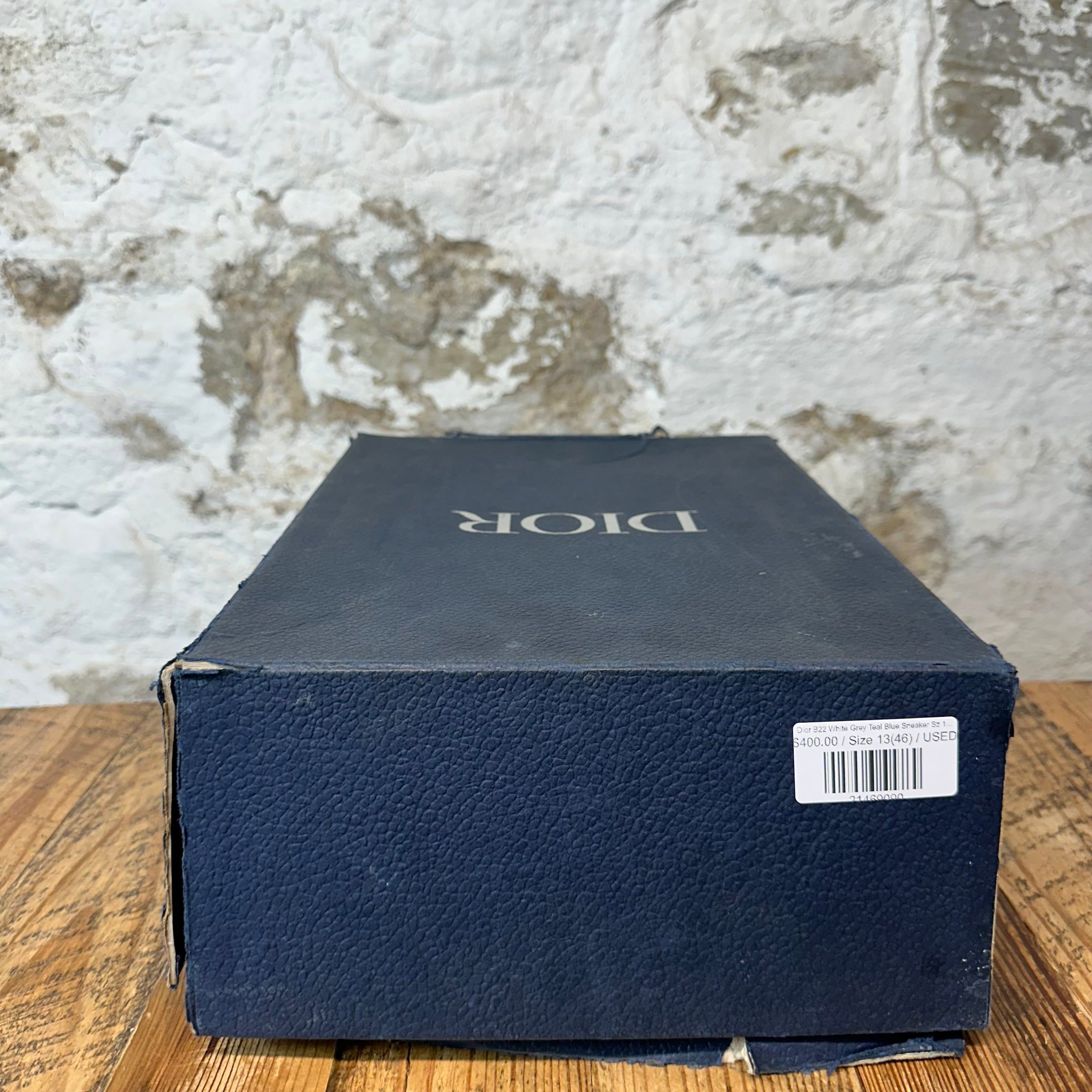 Dior Dior B22 White Grey Teal Blue Sneaker Sz 13 (46) Size US 13 / EU 46 - 8 Thumbnail
