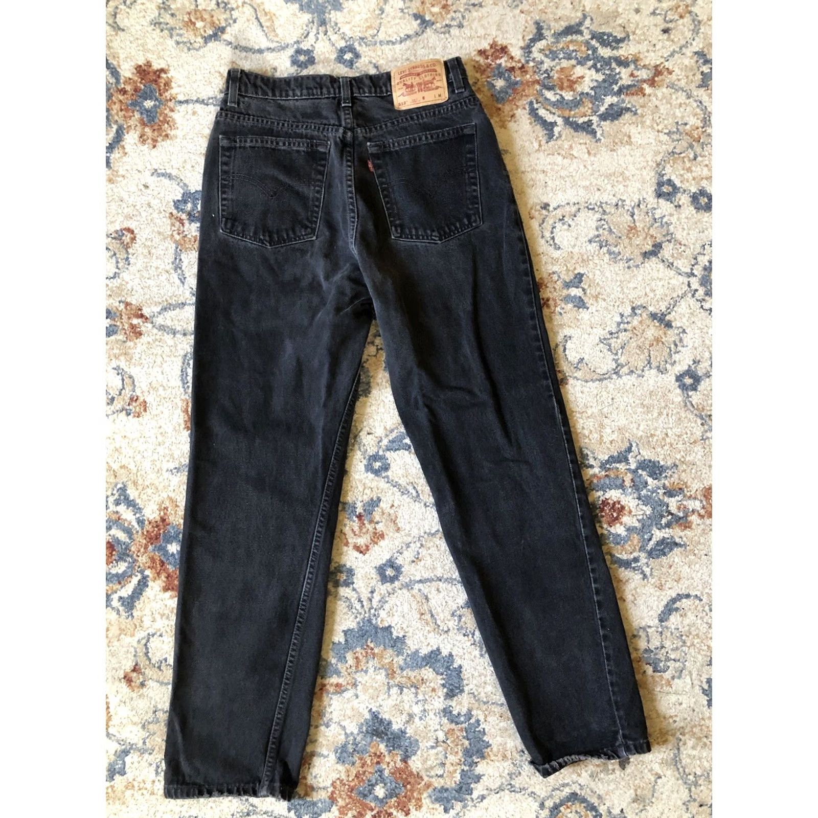 Levi's VINTAGE Levi's 512 Jeans Womens Size 10 Black Slim Fit Straight Leg 28x28 Regular - Blue Size 32" / US 10 / IT 46 - 6 Thumbnail