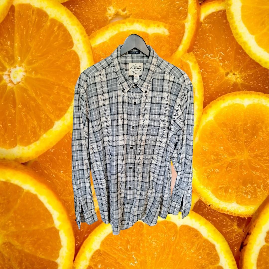 Other St John's Bay Black, White and Gray Plaid Flannel Classic Fi Size US XL / EU 56 / 4 - 1 Thumbnail