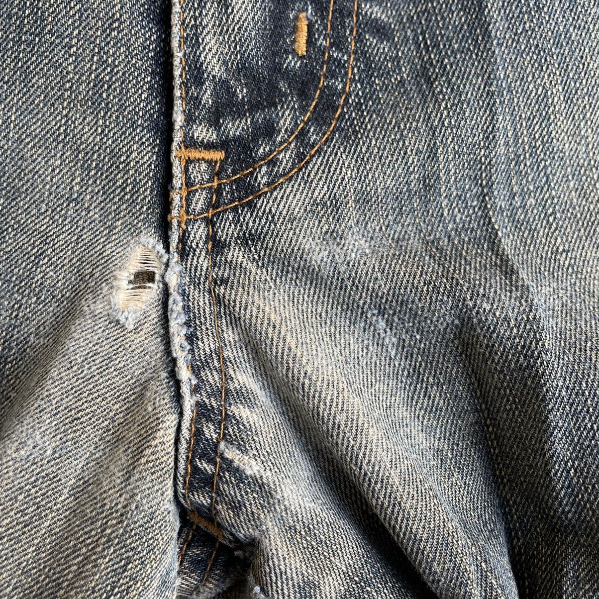Edwin 🔥Vintage Edwin 503Z Stoned Washed Distress Denim Jeans Size US 35 - 9 Thumbnail