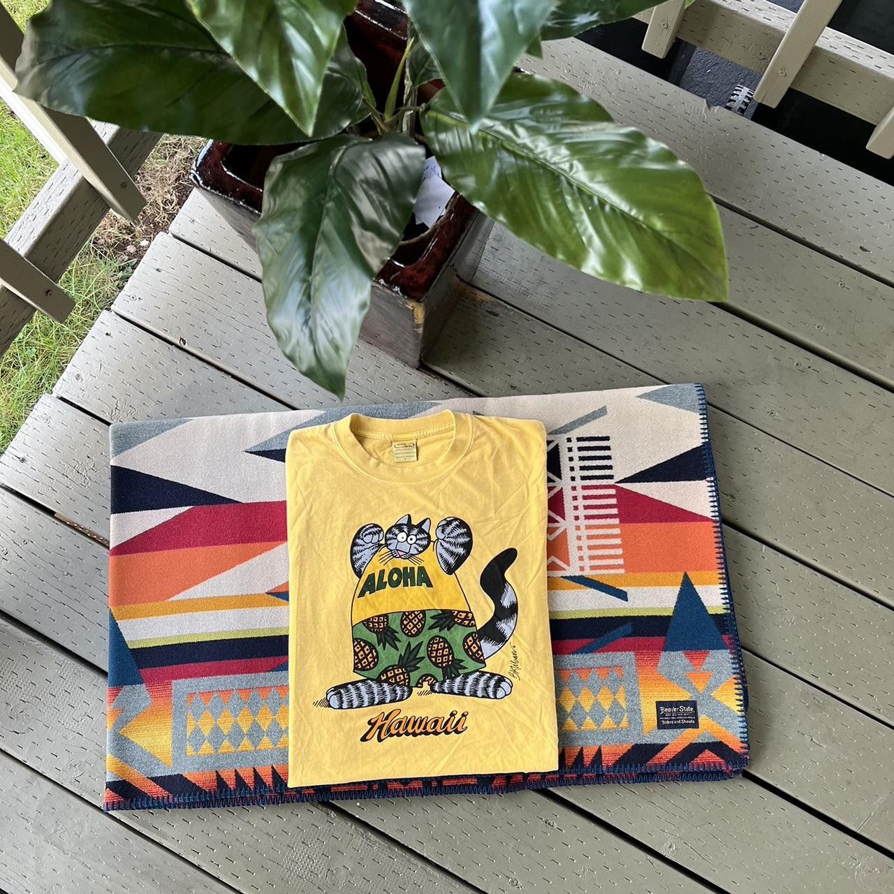 Vintage Vintage 90s Cat Aloha Hawaii B Kliban Art Crazy ClipOn Size US S / EU 44-46 / 1 - 5 Thumbnail