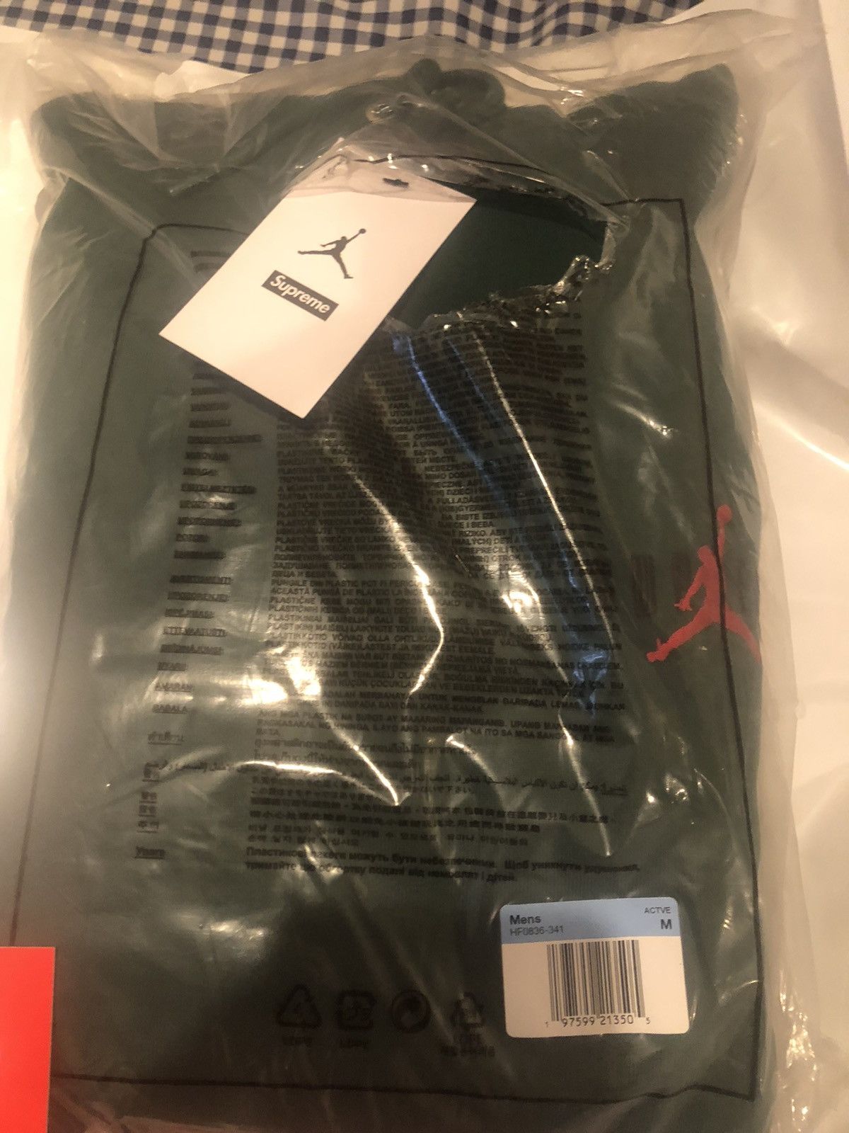 Supreme Fw24 Supreme Jordan Green Hooded sweatshirt Medium Size US M / EU 48-50 / 2 - 5 Thumbnail