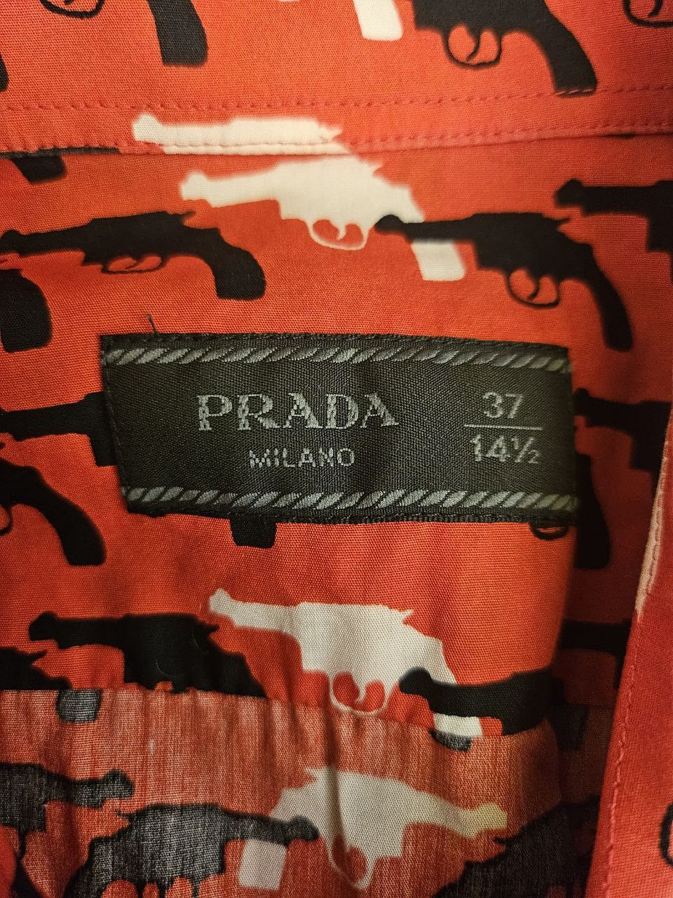Prada FW12 AW12 Gun Pistol Print Shirt Size US S / EU 44-46 / 1 - 3 Thumbnail