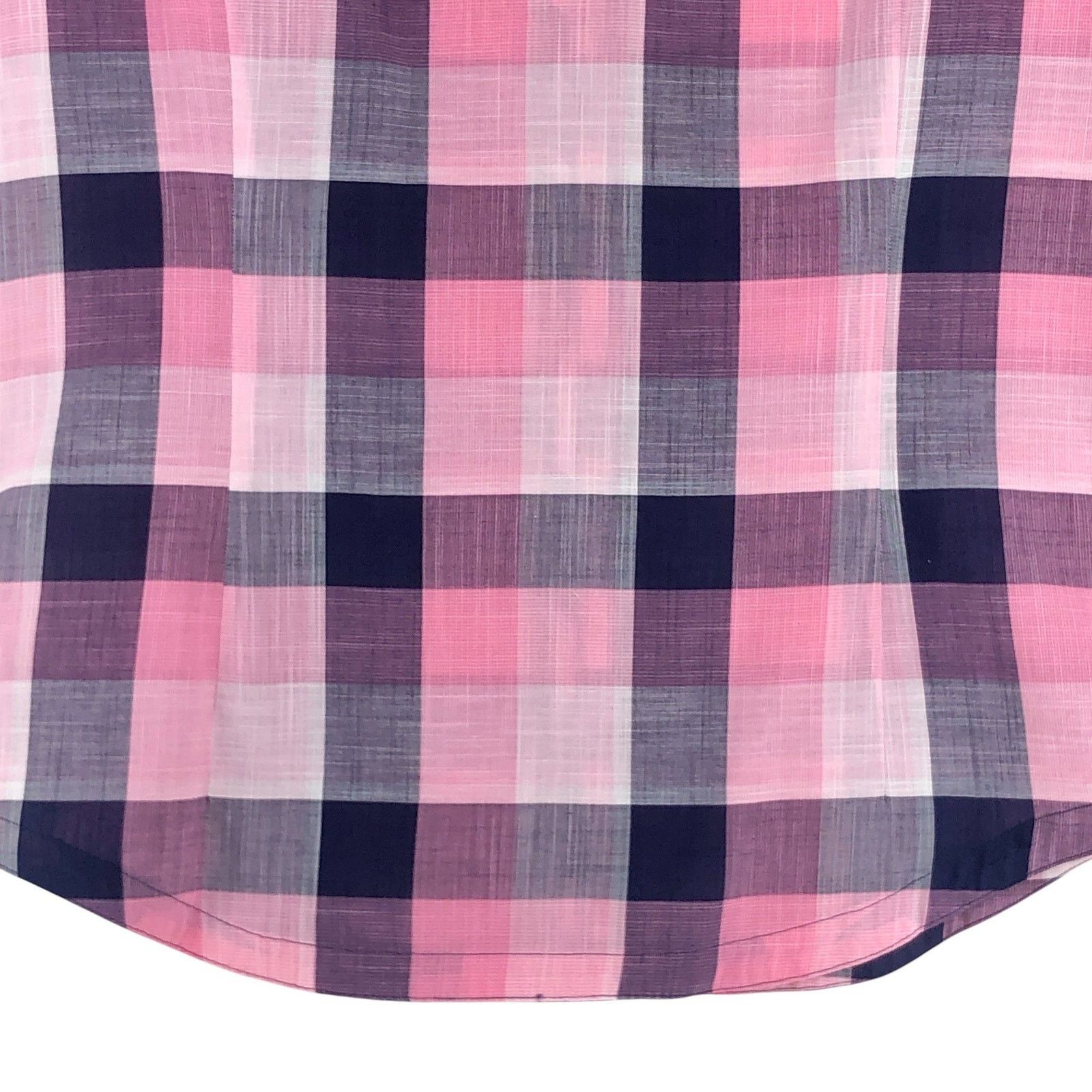 Good Man Brand GoodMan Brand Shirt S Pink Navy Plaid Short Sleeve TINY FLAW Size US S / EU 44-46 / 1 - 10 Thumbnail
