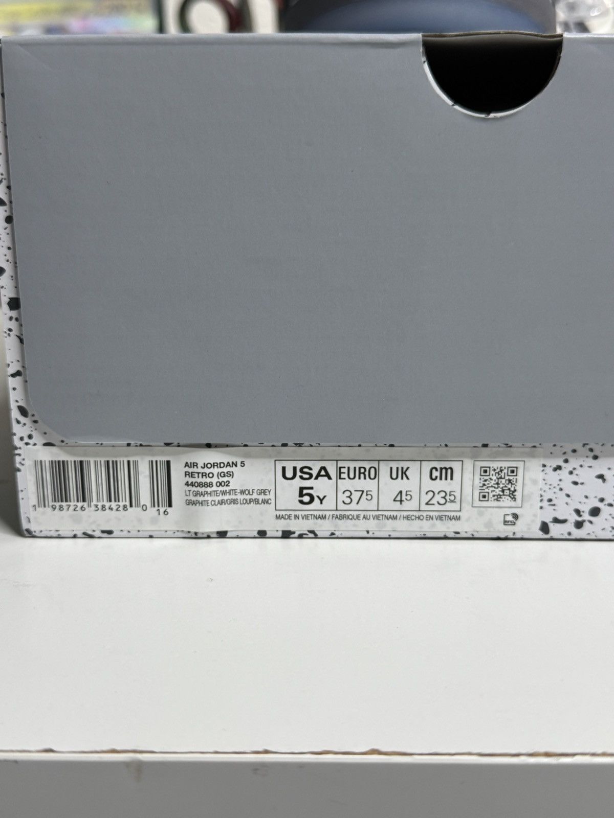 Jordan Brand Jordan 5 Retro Wolf Grey GS 5Y 2026 NEW FAST SHIPPING Size US 6.5 / IT 36.5 - 8 Thumbnail