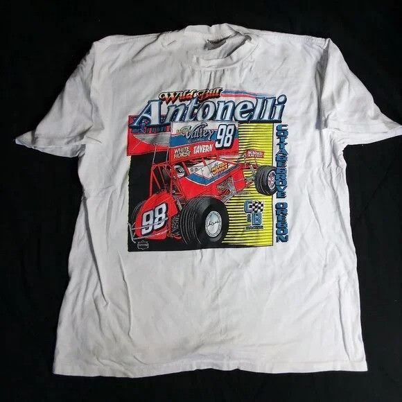Other Vintage 90s Wild Bill Antonelli Racing Neon T-Shirt Size US L / EU 52-54 / 3 - 2 Thumbnail