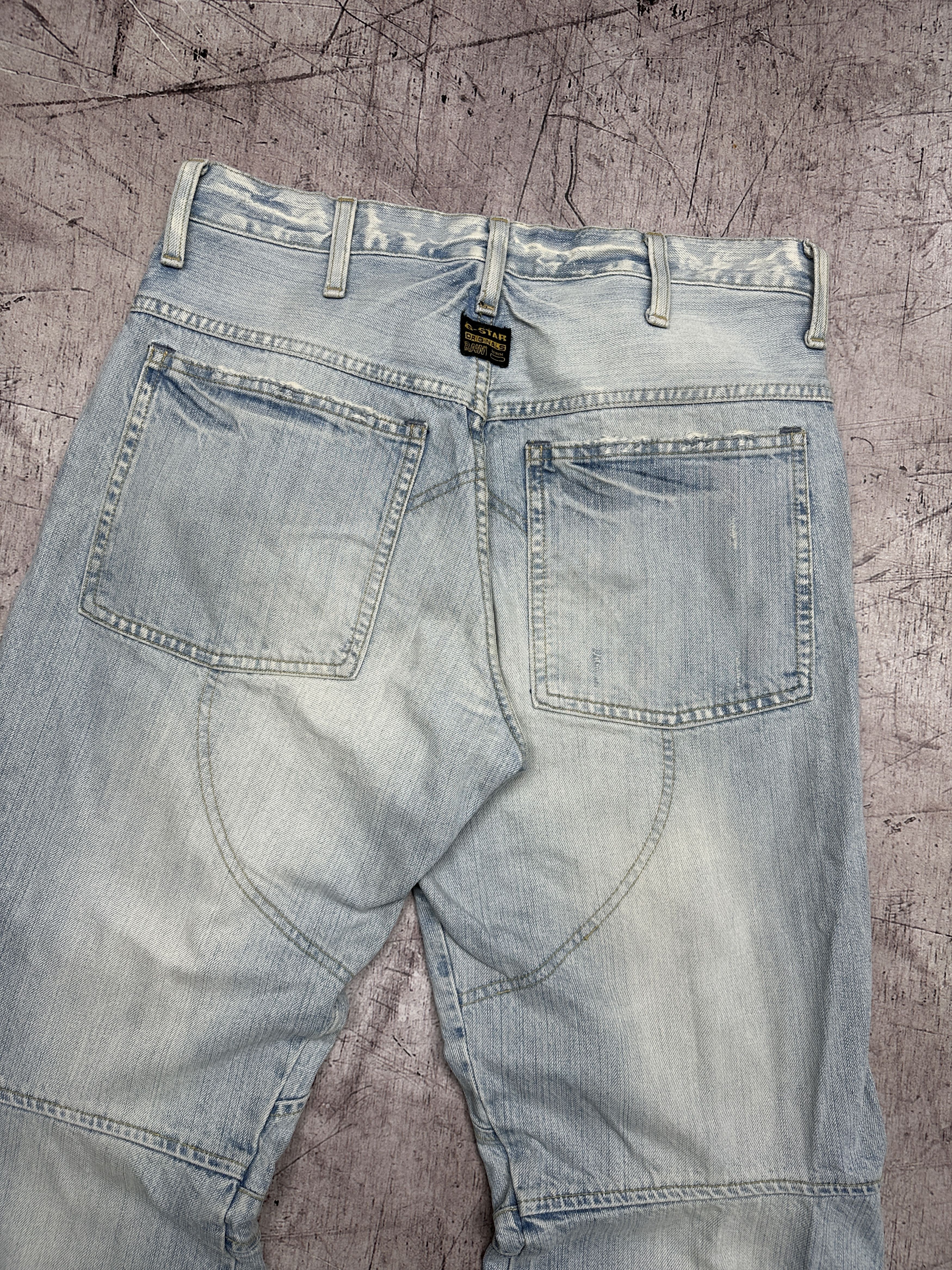 G-Star × Vintage G Star Raw Vintage Mens Elwood Denim Pants Double Knee Jeans Size US 31 - 6 Thumbnail