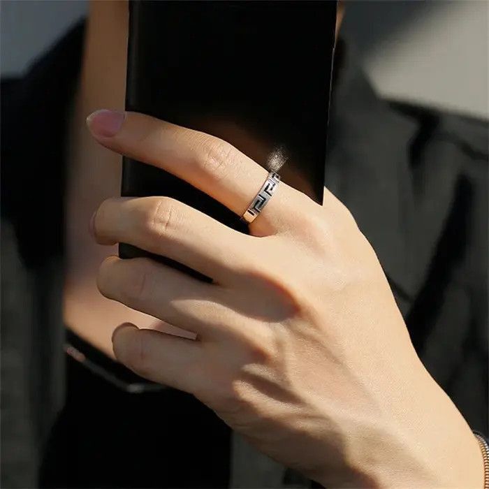 Jewelry Lines Geometry Adjustable Ring Size ONE SIZE - 3 Thumbnail