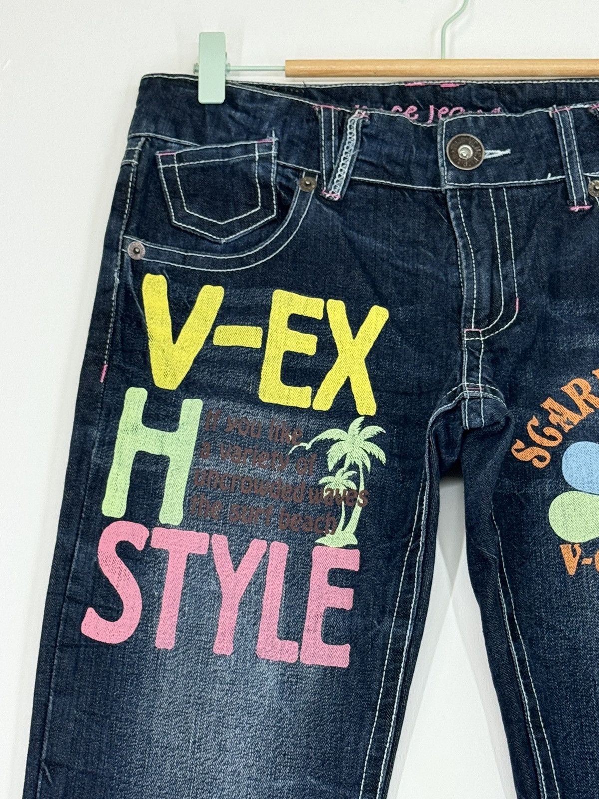 Designer × Japanese Brand × Vintage VTG VENCE DAICOCK PRINTED PATCHES DENIM Size US 30 / EU 46 - 4 Thumbnail