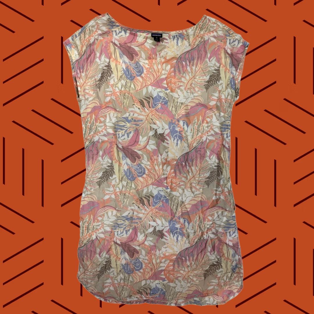 Patagonia Patagonia Women's Dress Tropical Floral Pink Orange Tencel XS Size XS / US 0-2 / IT 36-38 - 1 Thumbnail