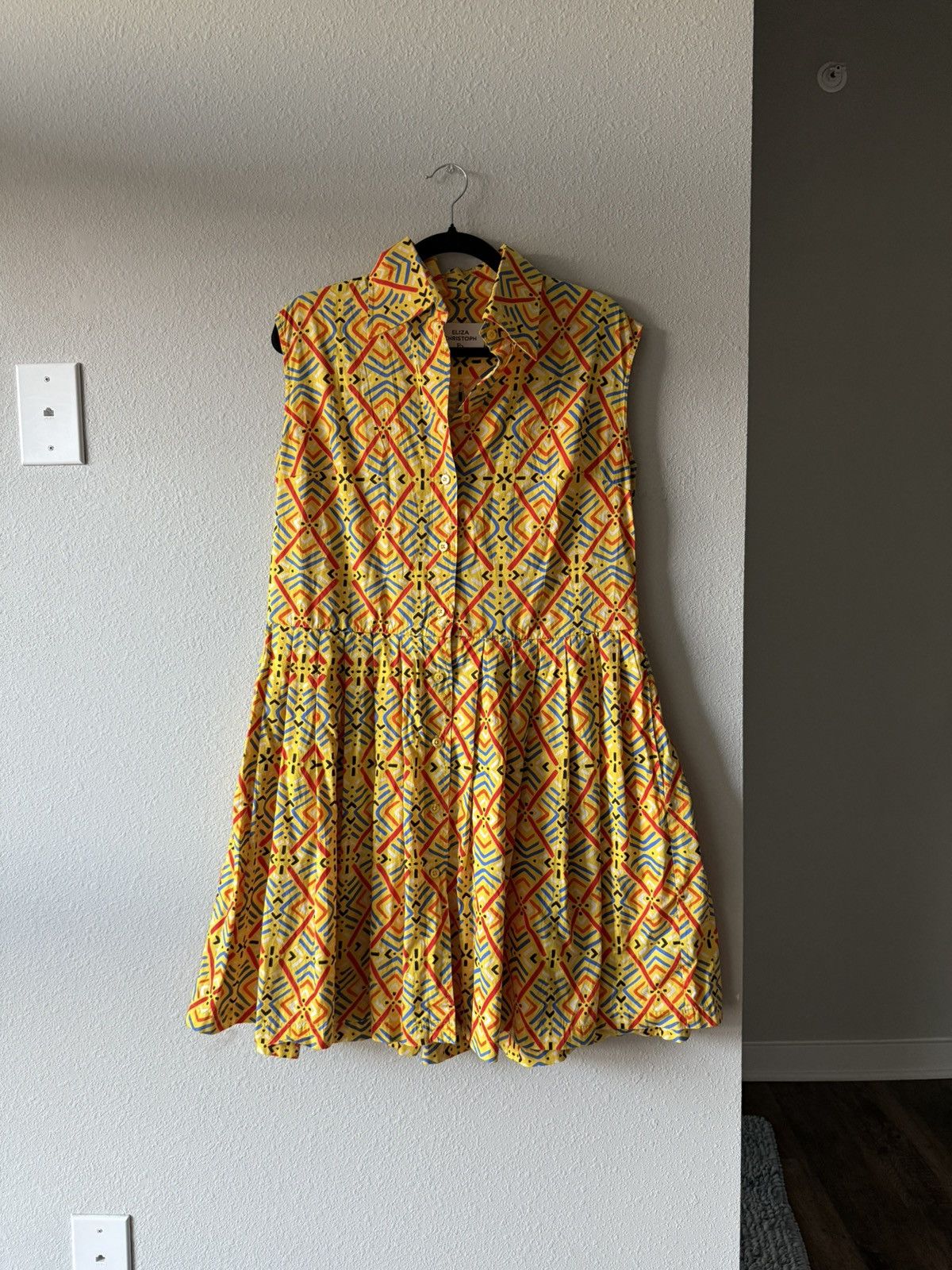 Other Eliza Christoph Geometric geo print Yellow shirt Dress M Size M / US 6-8 / IT 42-44 - 2 Thumbnail
