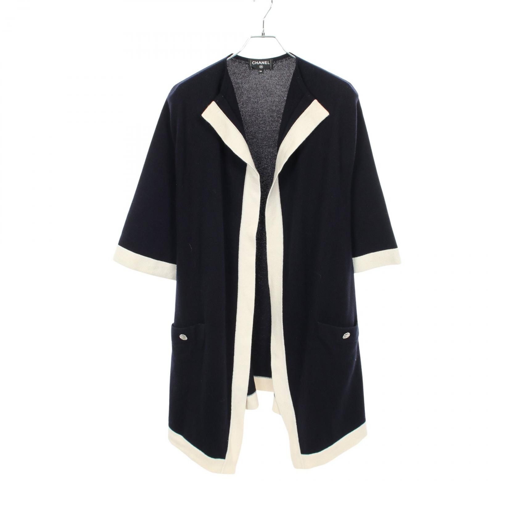 Chanel Chanel Chanel Coco Mark Button Cashmere Long Cardigan Textile Tops P55369K07271 DUTY FREE for USA Size ONE SIZE - 1 Thumbnail