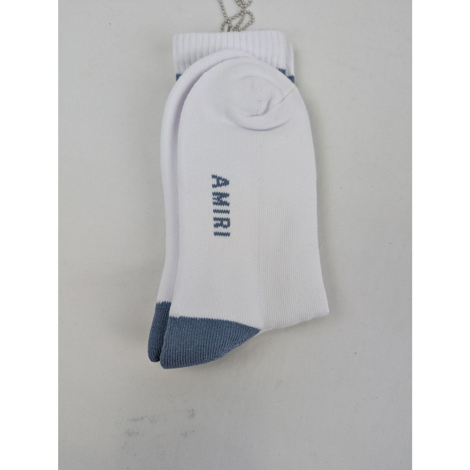 Amiri o1rshd1 Q:2 / Size: 45-46 / MA Stripe Socks White/Dusty Blue Size ONE SIZE - 2 Thumbnail