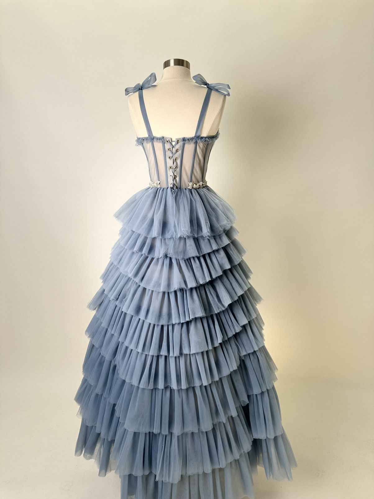 Other Preloved US 4-6 Anna Augusta Blue Evening Maxi Dress Size M / US 6-8 / IT 42-44 - 9 Thumbnail