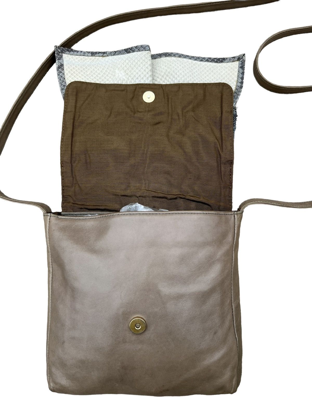 Leather Vintage Sun Remy Japan Patina Leather Bag Python Skin Size ONE SIZE - 3 Thumbnail