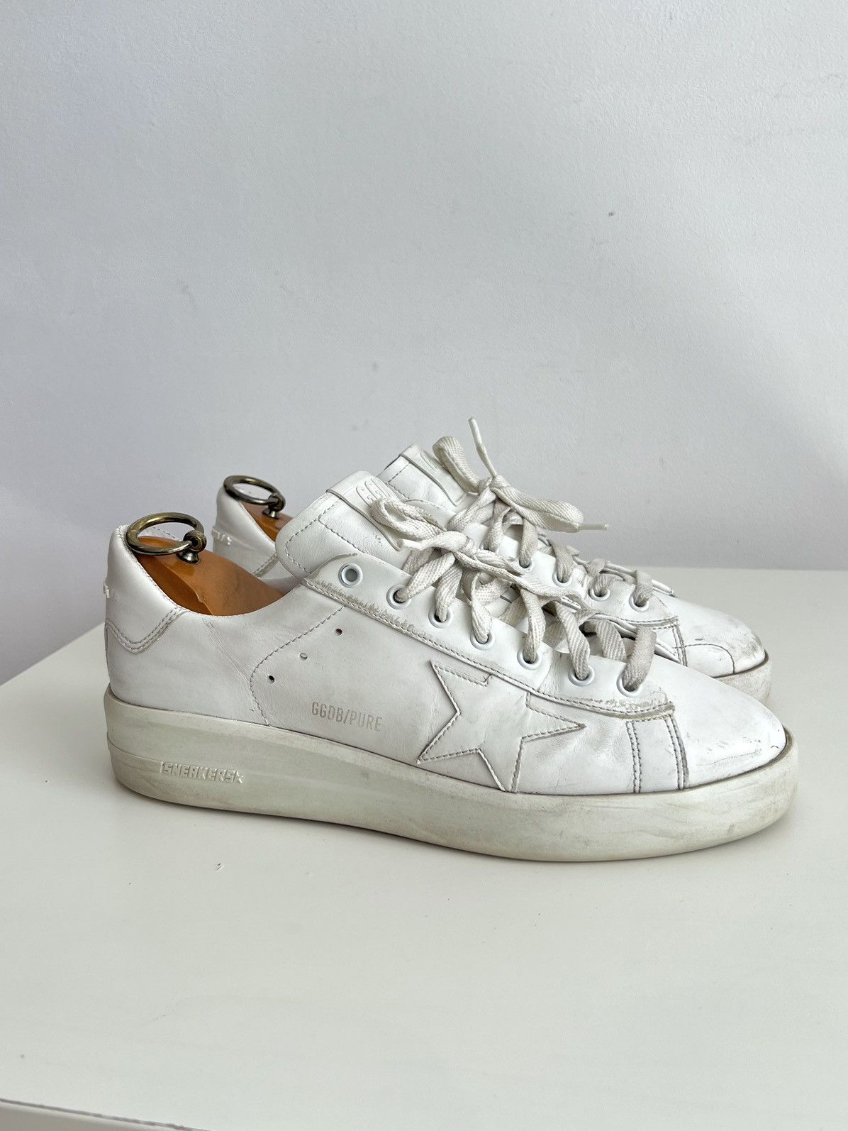 Golden Goose Golden Goose Pure Star Distressed Sneakers White Size US 9 / EU 42 - 2 Thumbnail