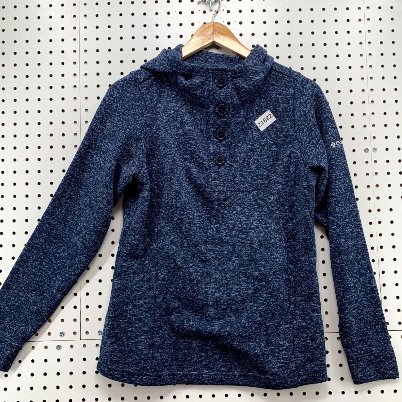 Vintage Columbia Hooded Henley Sweatshirt Blue Womens Small Hooded Henley Sweatshirt Womens Small Blue Columbia Hoodie Size S / US 4 / IT 40 - 2 Thumbnail