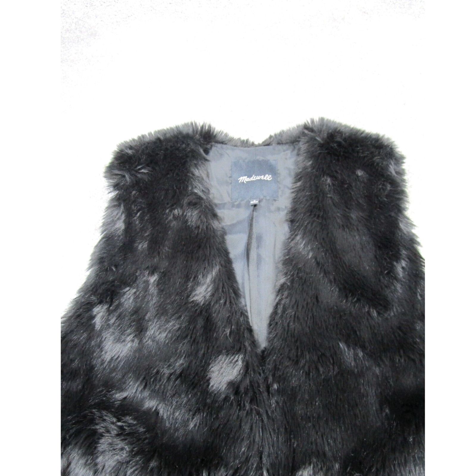 Madewell Madewell Faux Fur Vest Womens Medium Black Grailed