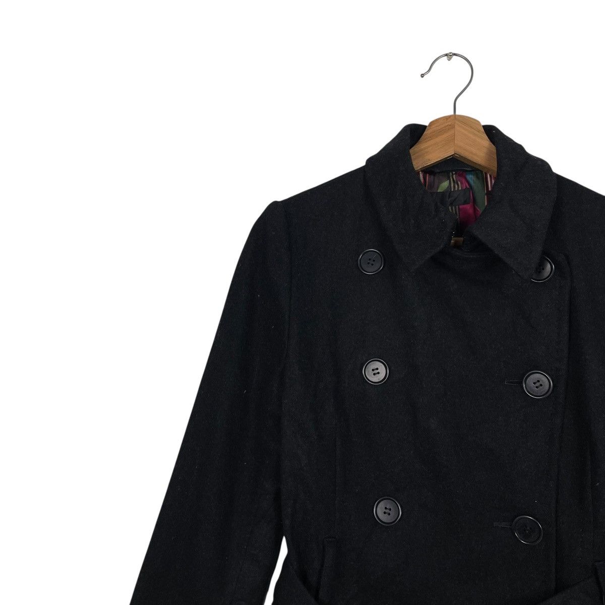 Paul Smith Paul Smith Black Double Breasted Wool Coat Size S / US 4 / IT 40 - 7 Thumbnail