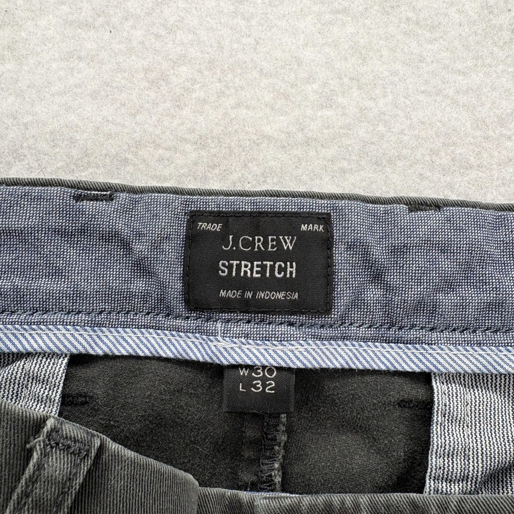 J.Crew J.CREW 484 Slim Fit Pants Mens 30x32 Gray Stretch Chino Casual Preppy Travel Size US 30 / EU 46 - 4 Thumbnail