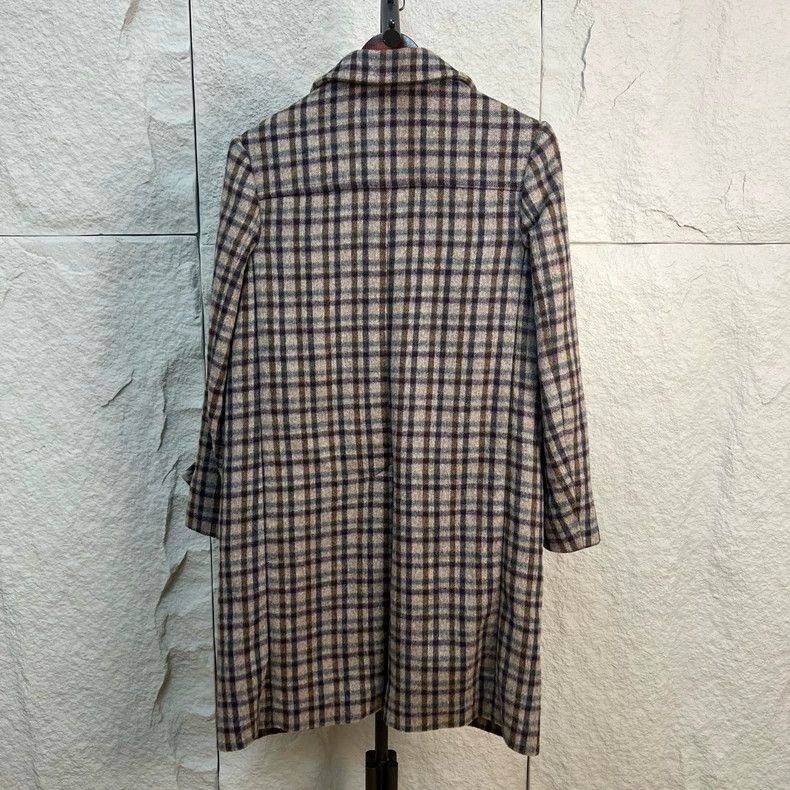 Dior Dior Brown lapel wool plaid tweed coat Size S / US 4 / IT 40 - 2 Thumbnail