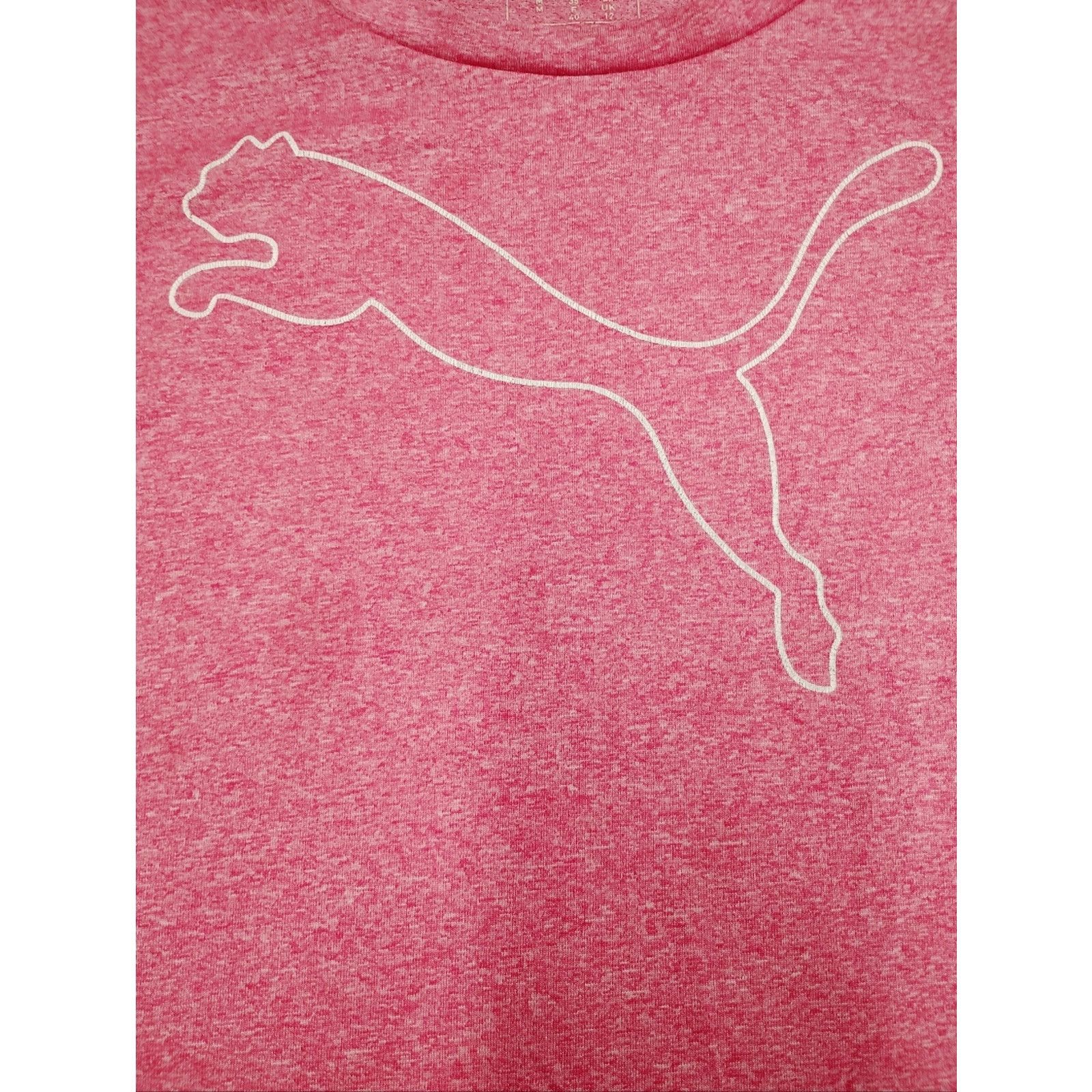 Puma Puma Heather Pink Logo Tee Size M / US 6-8 / IT 42-44 - 2 Thumbnail