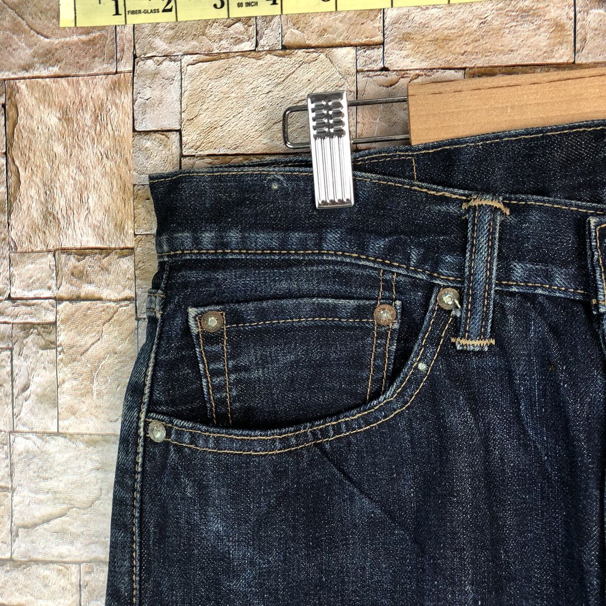Levi's Levis Blue Distressed ripped jeans Denim #A995 Size US 31 - 8 Thumbnail
