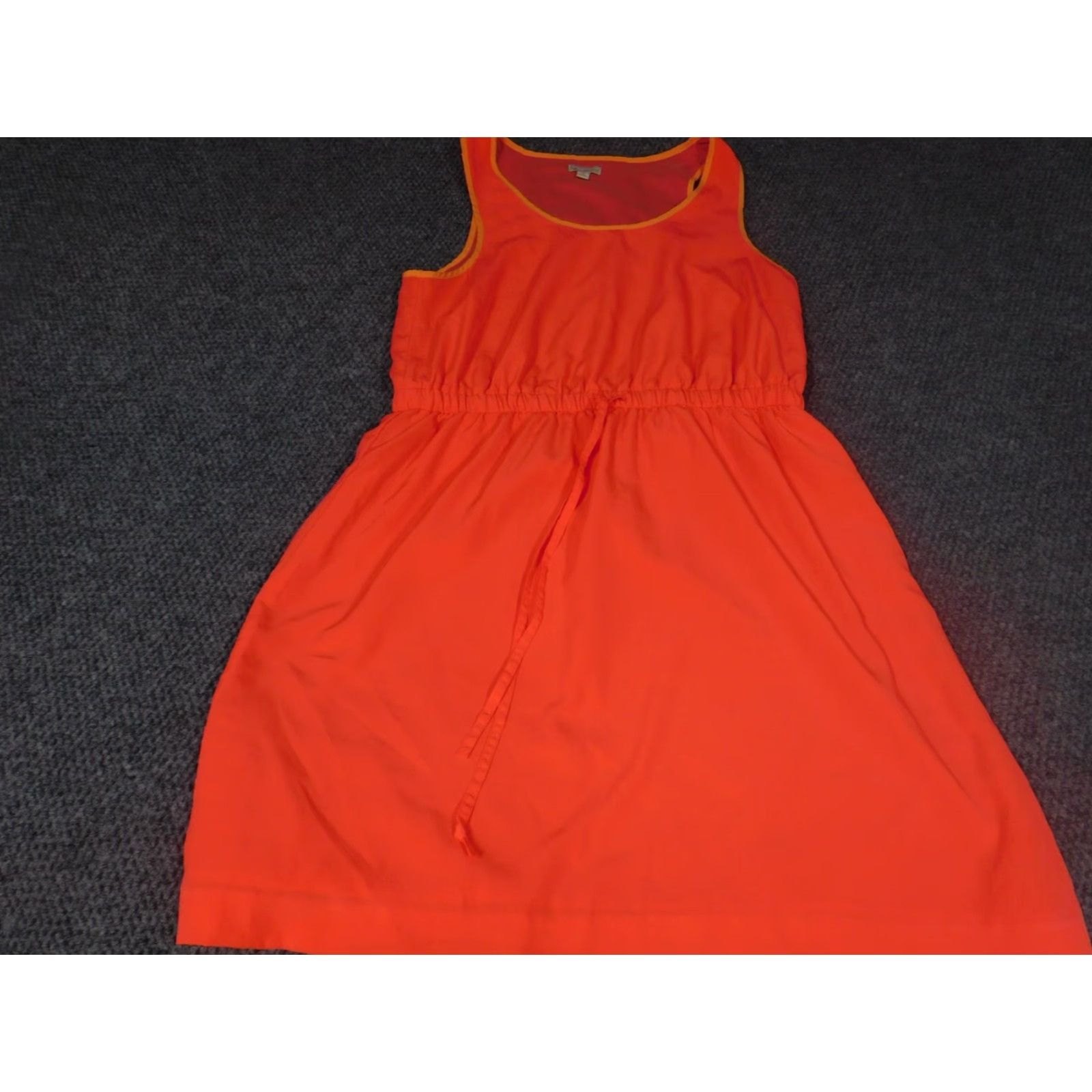 Gap Gap Sundress Dress Womens M Orange A-line Sleeveless Dolman Ruffle Lined Polyester Rayon Long Casual Business 60s? 0 Size M / US 6-8 / IT 42-44 - 4 Thumbnail