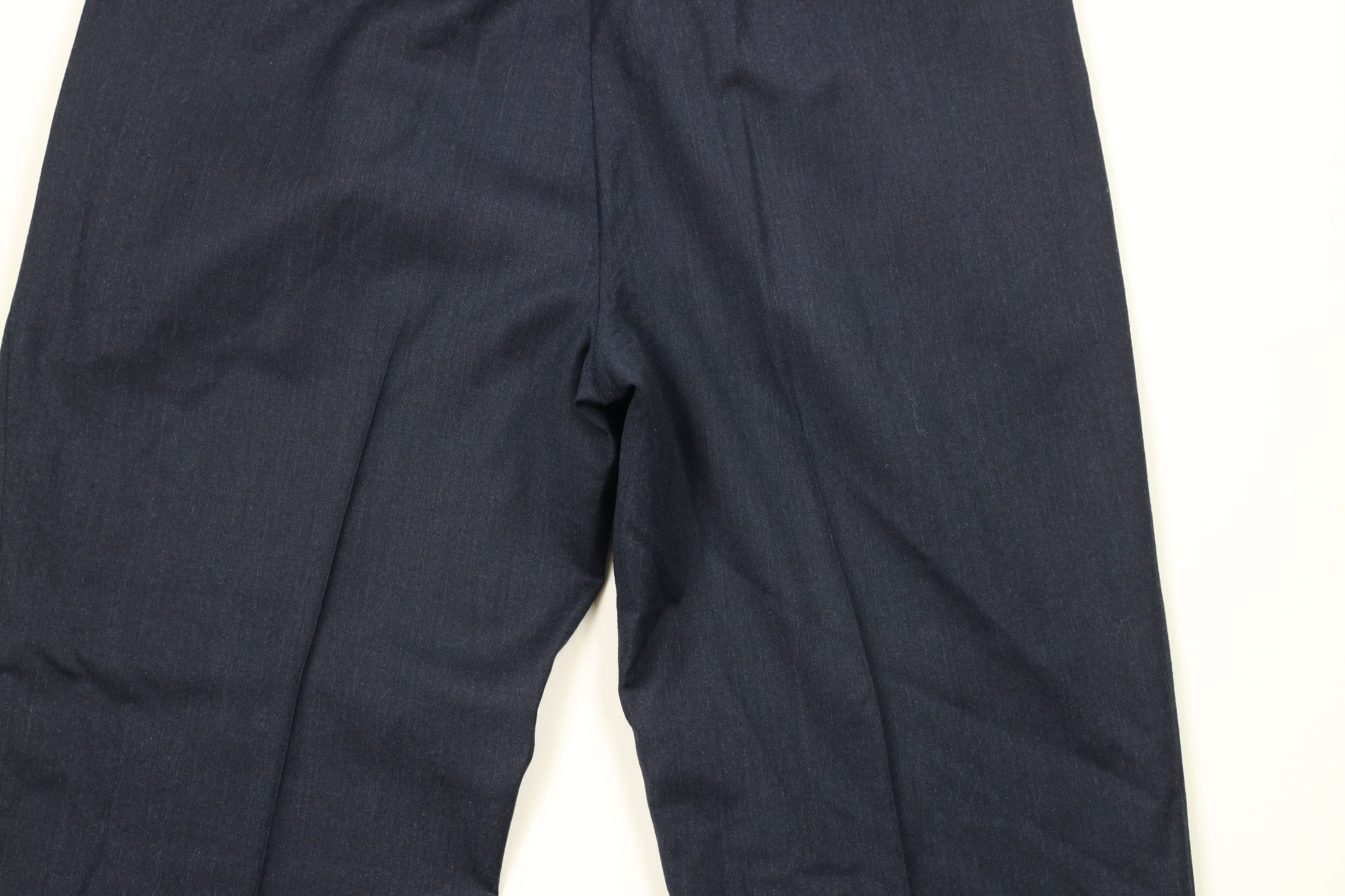 Lands' End × Vintage Vintage 90s Lands End Wide Leg Wool Pants Trousers Navy USA Size US 38 / EU 54 - 9 Thumbnail