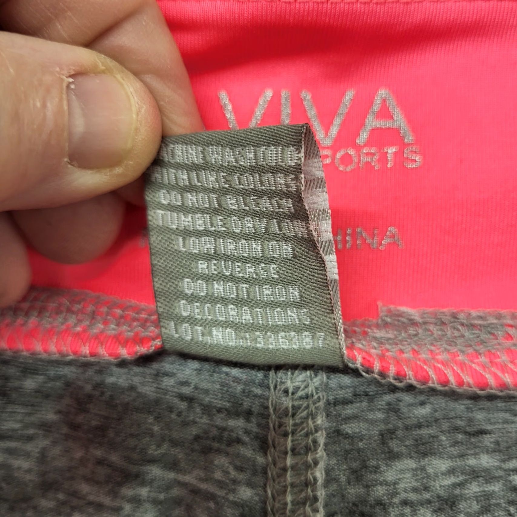 Pinko AVIVA SPORT Women's 2XL Pink Gray Leggings Capri Workout Yoga Pant Skinny Regular Plus Size Size 40" / US 18 - 4 Thumbnail